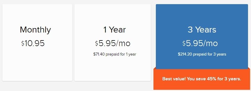 Dreamhost Hosting Plan