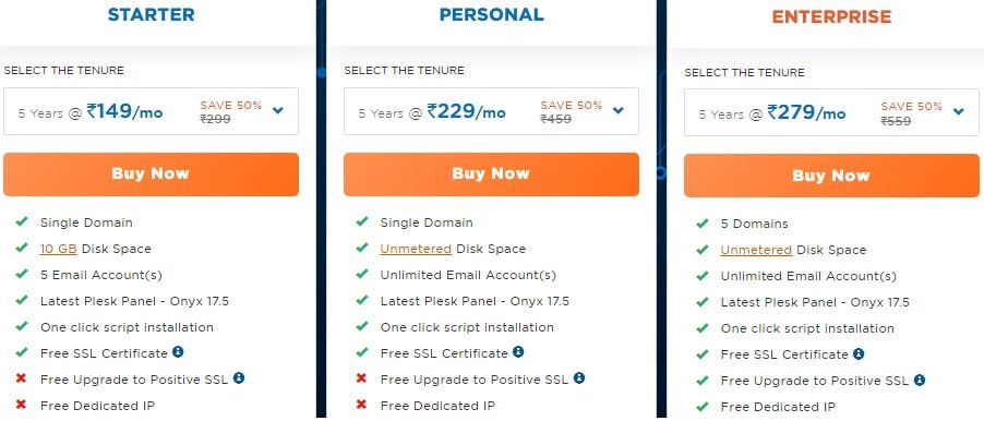 Windows Hosting India Hostgator Plan