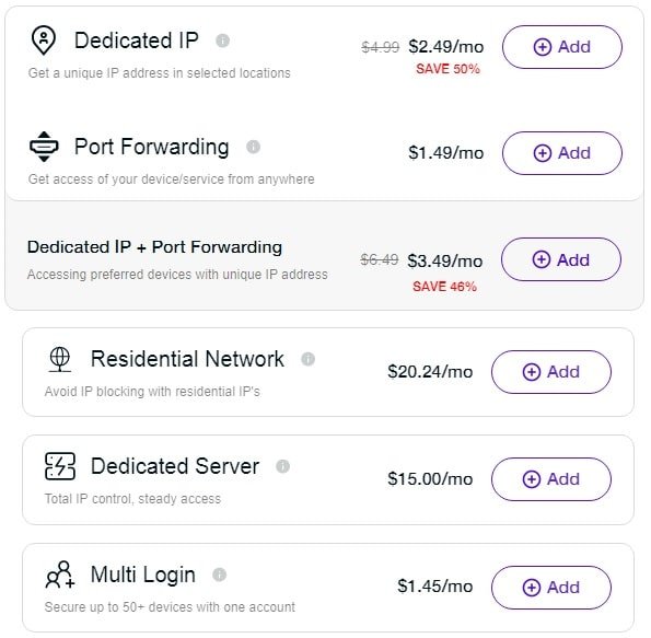PureVPN Add-ons